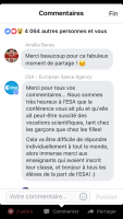 Après la conférence sur Facebook