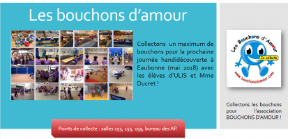 La collecte des bouchons continue !